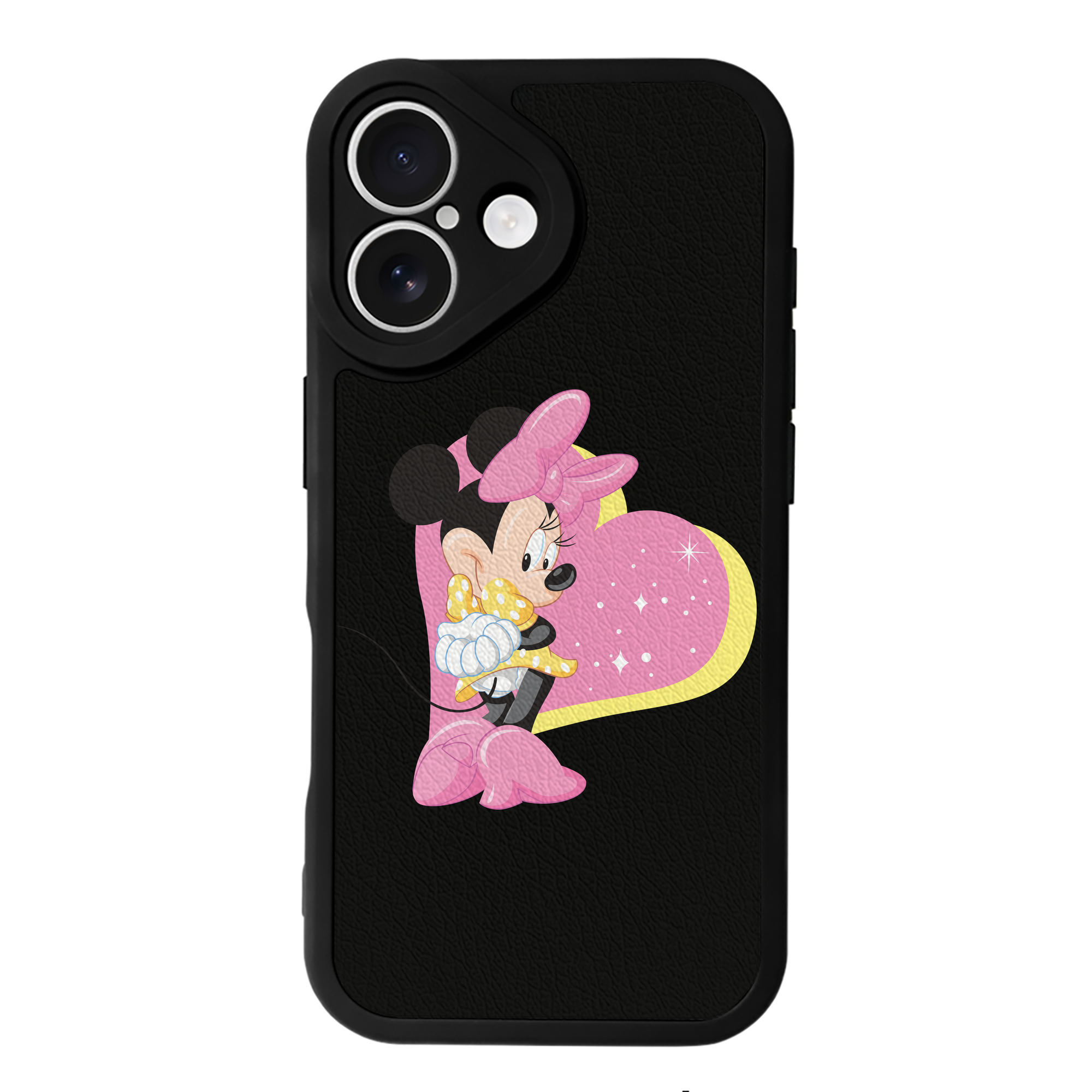 （画像用） ミッキーマウス Mickey Mouse 【iPhone 16シリーズ対応】シリコンスマホケース（レザー調） 材質：シリコン